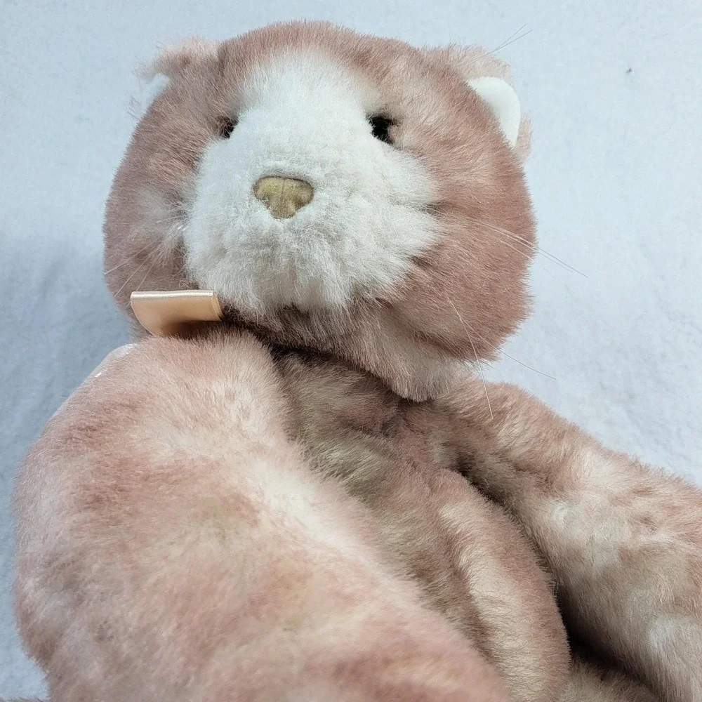 Vintage 1990 Hallmark Hartline Stuffed Plush Animal Blue Eyes Kitty‎ Cat